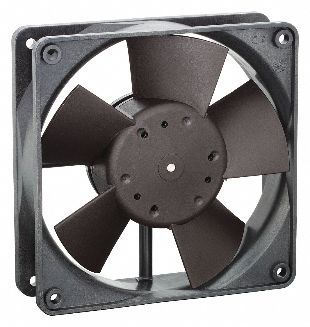 Square Axial Fan, 4 11/16 Inch X 4 11/16 Inch X 1 17/64 Inch Size, 12VDC