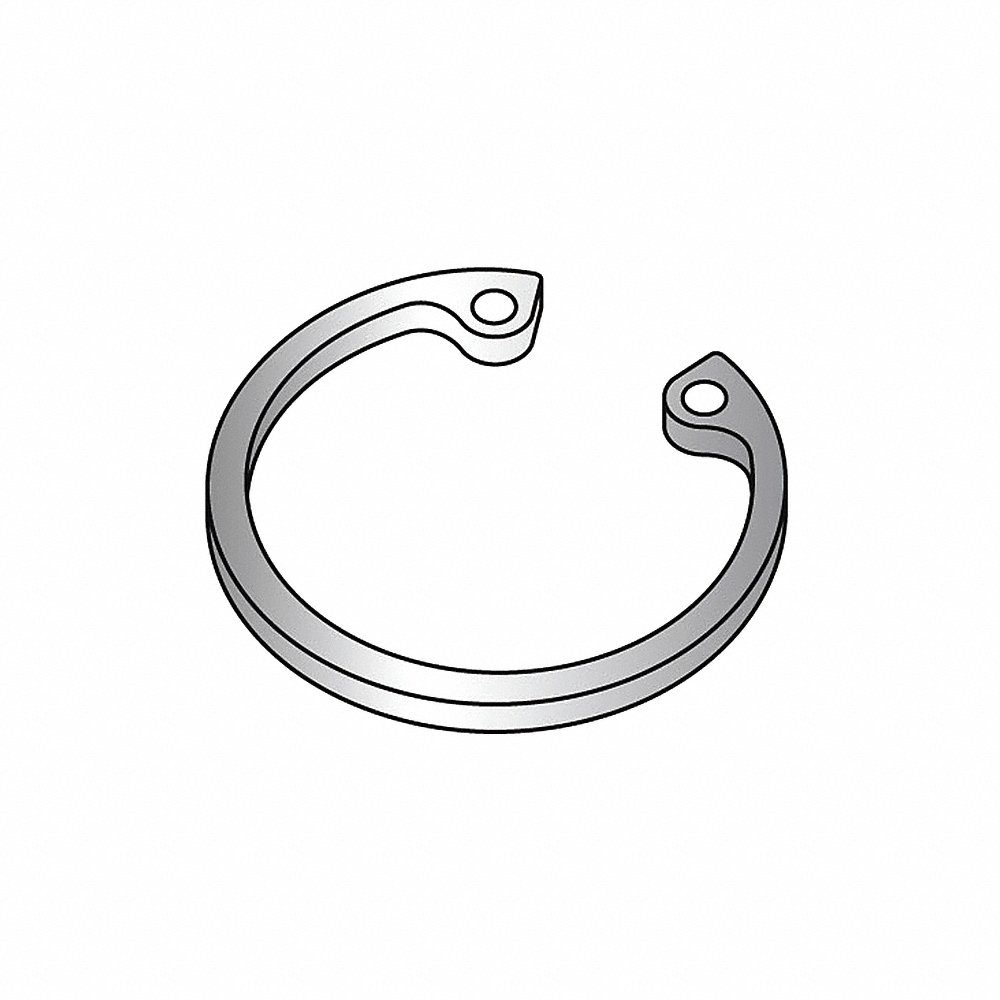 Retaining Ring, Carbon Steel, 0.035 Inch Thickness, Internal Type, 50PK