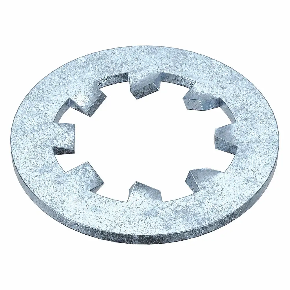 Lock Washer, Carbon Steel, #10 Size, 0.018 Inch Thickness, Internal Tooth, Type A, 50000PK