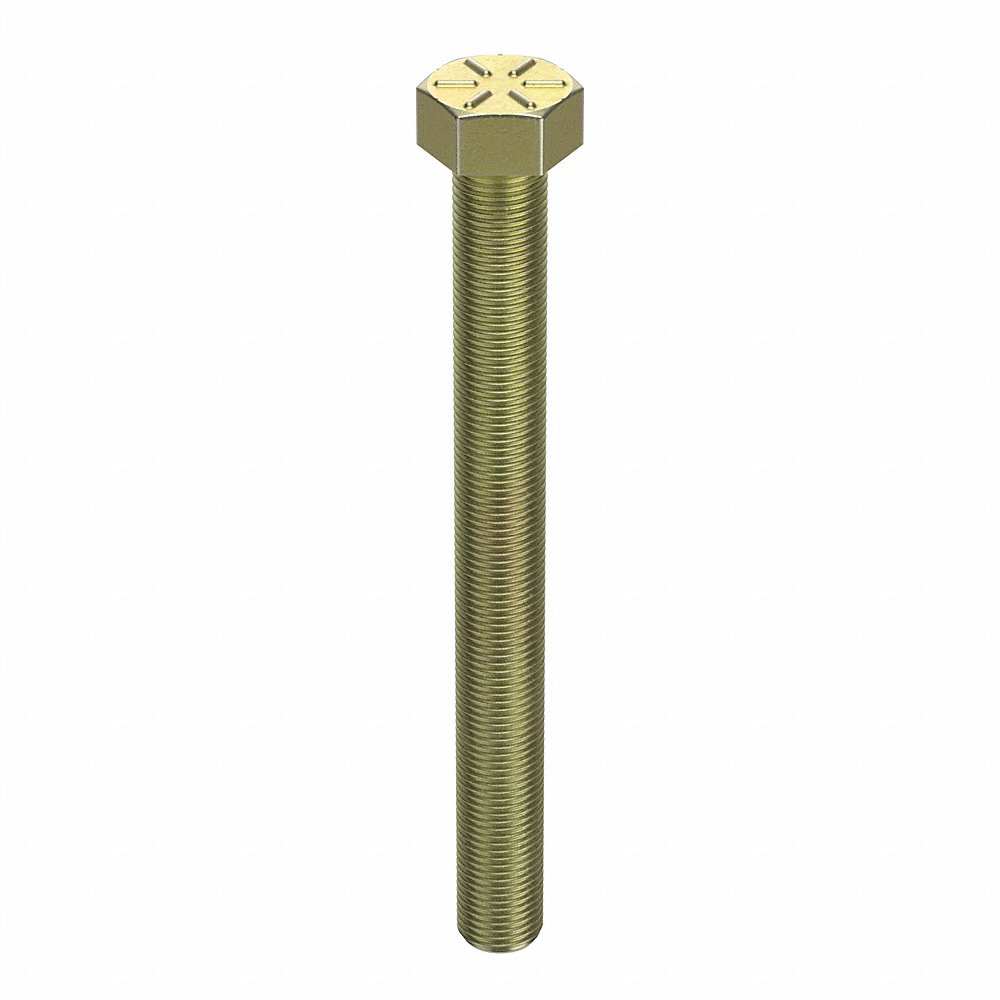 Tap Bolt, 1/2-20 Inch Thread Size, 4 Inch Length, Steel, 5PK