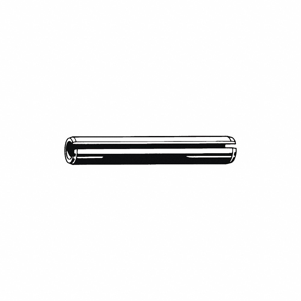 Spring Pin, 0.131-0.135 Inch Dia. Range, 1/8 Inch Nominal Dia., Spring Steel Grade