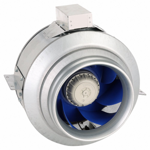 Mixed Flow Fan, 12 Inch Duct With Metal Housing, 120V