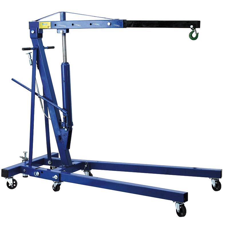 Hydraulic Folding Crane, 1000 kg Capacity, 680 - 1220 mm Boom Extension