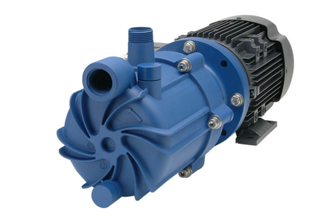 Sealless Plastic Pump, 0.5 to 55 gpm Flow Range, 80 psi Maximum Working Pressure