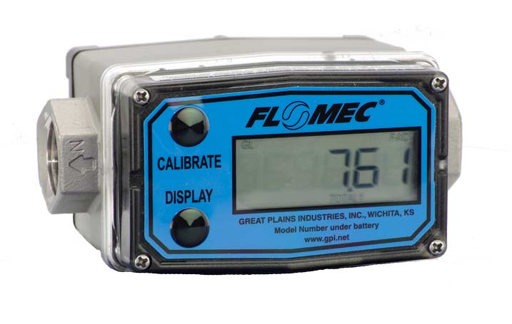 Electronic Flowmeter, Turbine, 2 To 20 gpm Flow Range, 3/4 FNPT