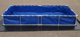 Decontamination Pool, Steel, Size 4 ft. x 12 ft. x 18 Inch, 22 oz. Vinyl, 540 Gal