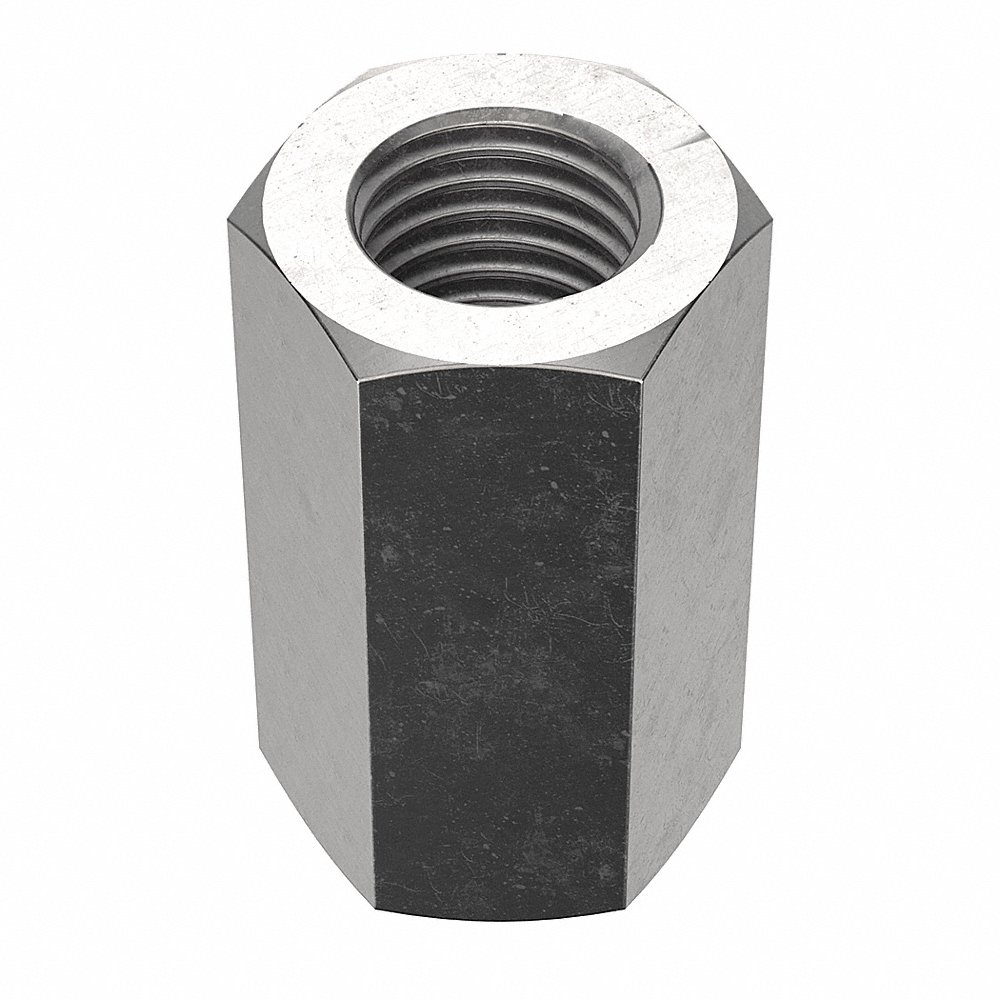 Coupling Nut, 30mm Length, M10-1.50 Thread Size, A4 Grade