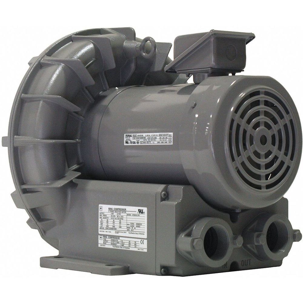 Regenerative Blower, 3 Phase, 575 Voltage, 1-1/2 Inch FNPT Inlet Size