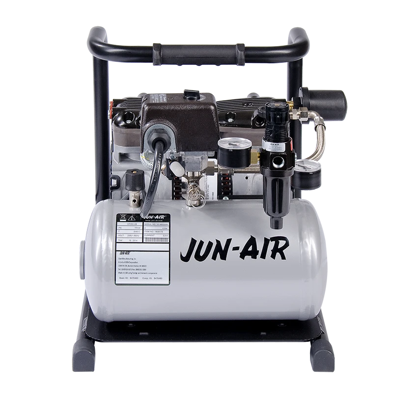 Rocking Piston Compressor, 0.25 HP, 1.1 Gal Tank Size, 8.27 Bar Max Pressure