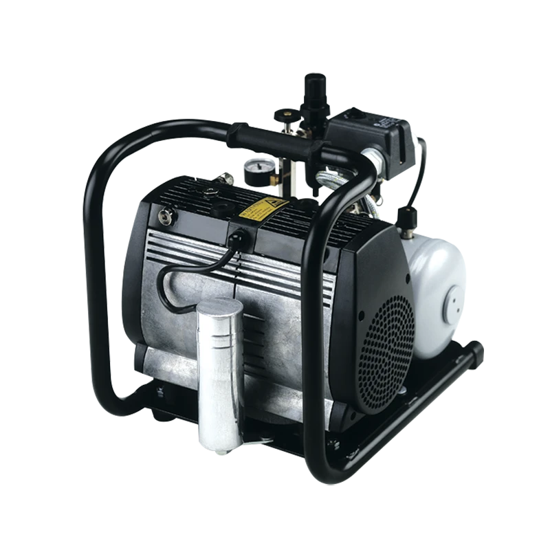 Rocking Piston Compressor, 0.6 HP, 1.1 Gal Tank Size, 8.27 Bar Max Pressure