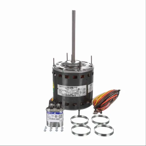 Fan and Blower Motor, 1/2 HP, 1 Phase, 60 Hz, 277/230 V, 1075 RPM, 4 Speed, 48 Frame