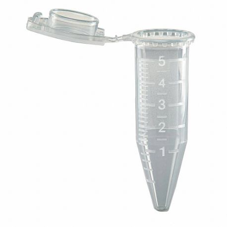 Centrifuge Tube, 5 ml Labware Nominal Capacity, 0.2 to 5 ml, Clear, 200 Pack