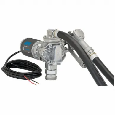 Fuel Transfer Pump, 12 VDC, 20 GPM, 14 ft Hose Length, Cast Aluminum, Manual