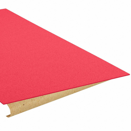 Polyethylene Sheet, Std, 12 x 24 Inch Size, 1/4 Inch Thickness, Red, Closed Cell, Plain