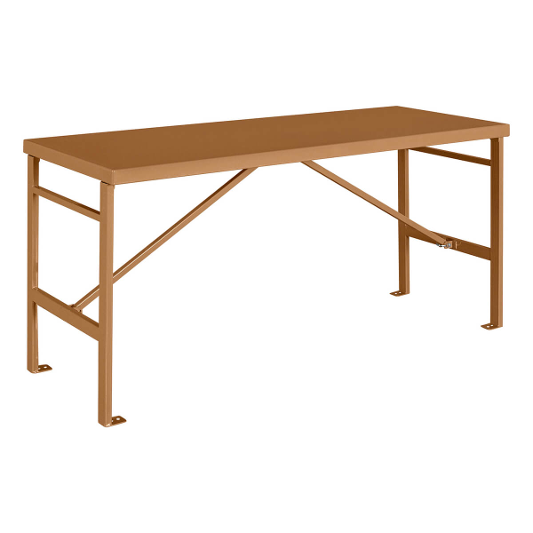 Work Table, Portable, 72-1/2 x 27-1/2 x 36 Inch Size, Tan, Steel