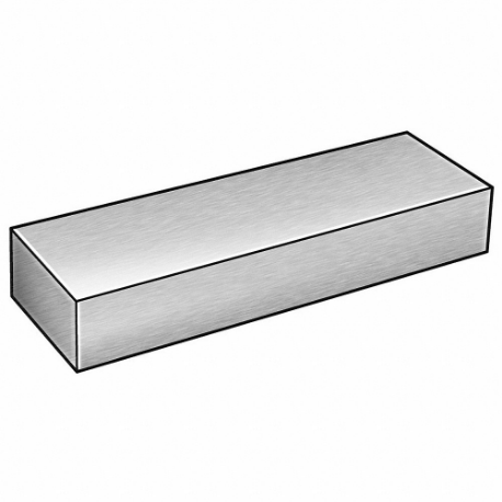 Carbon Steel Rectangular Bar, 1 Inch Thick, Cold Finished, Polished
