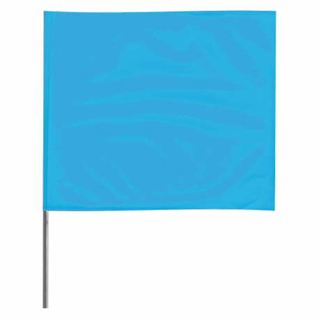 Marking Flag, 2 1/2 Inch x 3 1/2 Inch Flag Size, 36 Inch Staff Ht, Fluorescent Blue