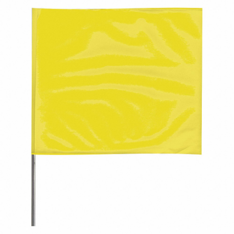 Marking Flag, 2 1/2 Inch x 3 1/2 Inch Flag Size, 30 Inch Staff Ht, Yellow, Blank