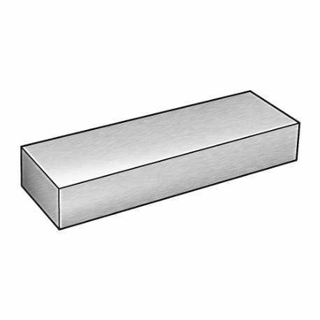 Carbon Steel Rectangular Bar, 1.25 Inch Thick-0.004 In, 3 1/2 Inch X 6 Feet Size