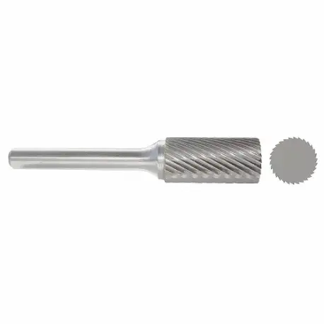 Cylinder Bur Sa, Single Cut, 1/4 Inch Shank, 5/32 Inch Head, 5/8 Inch Cut