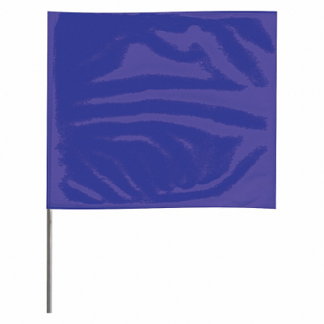 Marking Flag, 2 1/2 Inch x 3 1/2 Inch Flag Size, 21 Inch Staff Ht, Blue, Blank