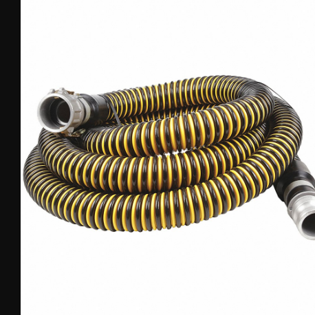 Water Suction Hose, 2 Inch Heightose Inside Dia, 17 PSI, Black/Yellow
