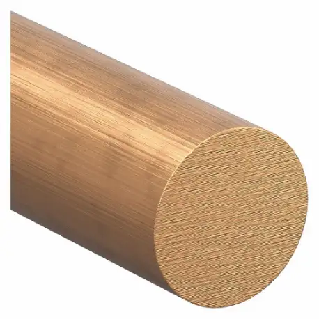 Brass Rod, 2 1/2 Inch Outside Dia, 6 Ft Overall Length, 45000 PSI Yield Strength