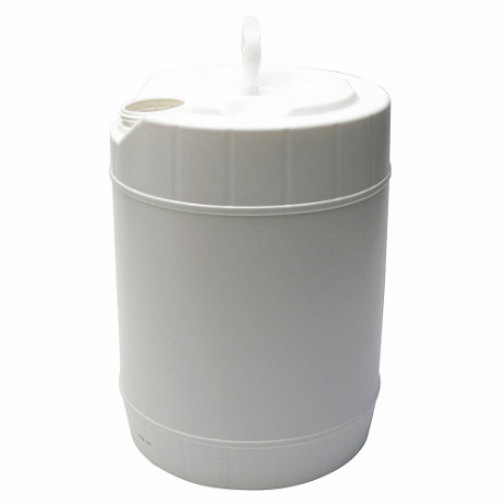 Pail, 5 gal, Plastic, White, 150 Deg F Max Temp, FDA Approved