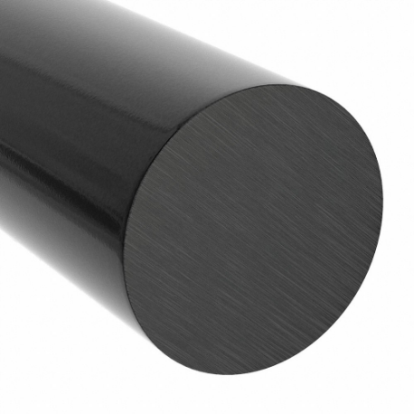 Plastic Rod, 6 Ft Plastic Length, Black, Opaque, 9, 100 Psi Tensile Strength