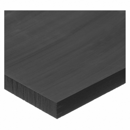 Plastic Sheet Stock, 0.25 Inch Thick, 2 Inch Width x 36 Inch Length, Black