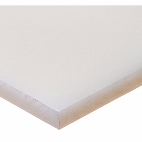 Rectangle Stock, 1 Inch Plastic Thick, 1 Inch Width X 24 Inch L, White, Semi-Clear