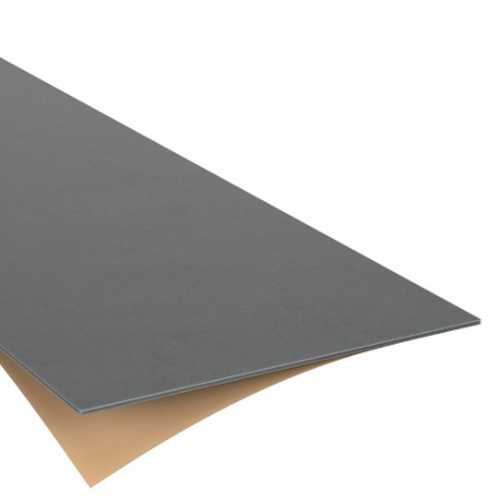 Buna-N Sheet, 36 Inch X 36 Inch, 0.375 Inch Thickness, 60A, Acrylic Adhesive Backed, Black