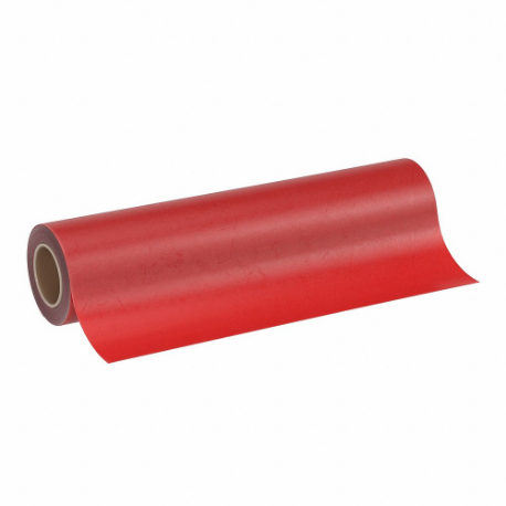 Silicone Roll, 36 Inch X 40 Ft, 2.5 mm Thick, 50A, Plain Backing, Red, Smooth