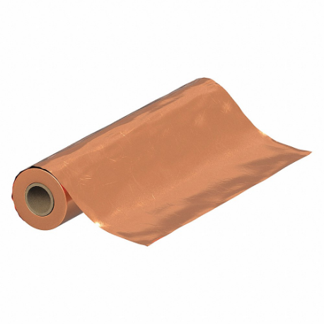 110 Copper Foil, 50 Ft Roll Length, 12 Inch Overall Width, 0.007 Inch Thickness