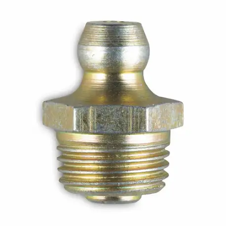 Grease Fitting, 1/8 27 Fitting Thread Size, PTF, Steel, 5/8 Inch Overall Length