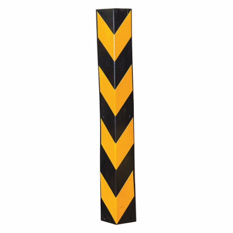 Speed Bump Corner Guard, Rubber, 31 1/4 Inch Size Lg, 1/4 Inch Size Width, Black/Yellow