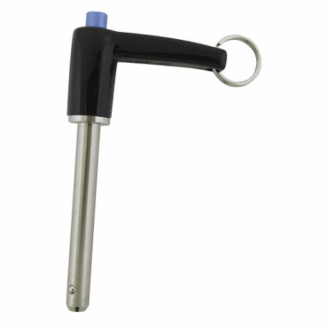 Quick Release Pin, L-Handle, Stainless Steel, 5/8 Inch Shank Dia, 1 1/2 Inch Shank Length