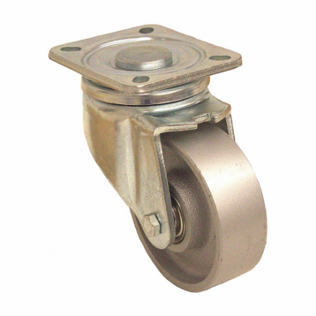 Standard Plate Caster, 3 7/8 Inch Dia, 5 1/2 Inch Height, Swivel