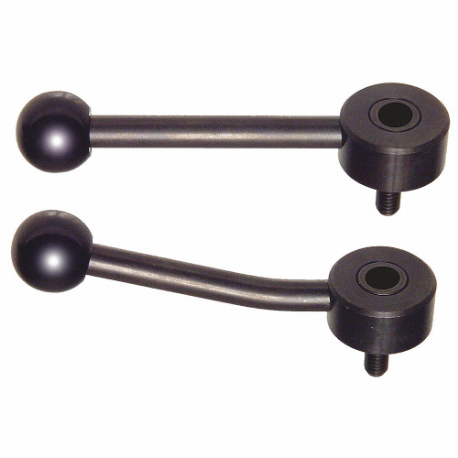 Adjustable Handle, Ball Knob, Steel Handle, 1/4 Inch To 20 Thread Size, Black