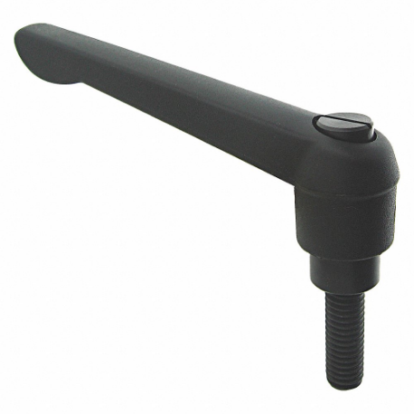 Adjustable Handle, Teardrop, Plastic Handle, 5/16 Inch To 18 Thread Size, Black