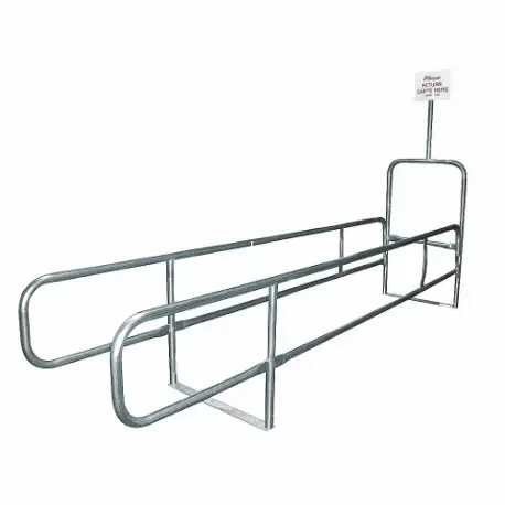 Single Wide Cart Corral, Single Wide, 14 ft Length, 32 Inch Width