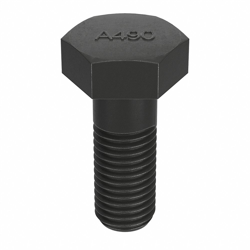 Hex Structural Bolt 5/8 1-3/4 Inch Length Carbon Steel, 10PK