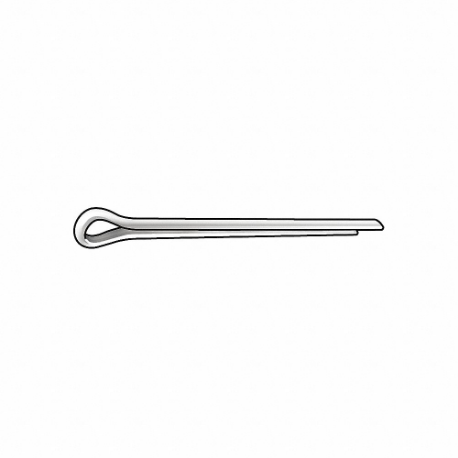 Cotter Pin, Retaining, Extended Prong, Low Carbon Steel, 10 PK