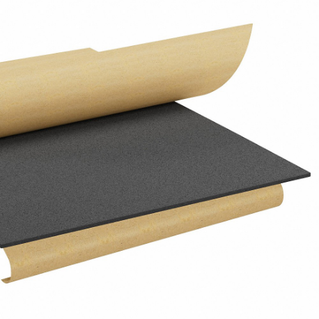 Polyurethane Sheet, Deformation-Resistant, 24 x 54 Inch Size, 3/16 Inch Thickness, Black