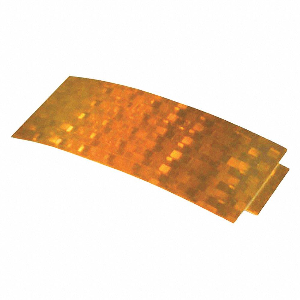 Reflector, Rectangular, Amber, 4 1/4 Inch Overall Length, 1 11/16 Inch Overall Width