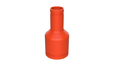 7077 Series Concentric Reducer, Grooved X Grooved, 4 Inch Nominal Size (a), 2 Inch Nominal Size (b)