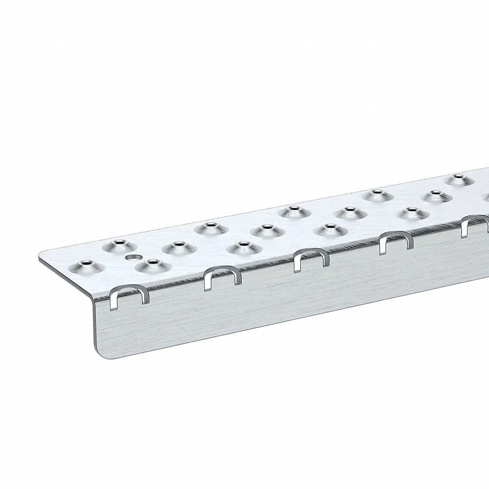 Stair Nosing, Aluminum, Fastener-Installed, 36 Inch Width, 2 3/4 Inch Depth, Silver