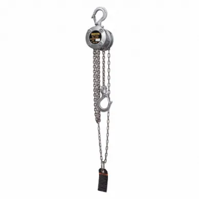 Manual Chain Hoist, 500 lb Load Capacity, 33 lb Pull to Lift Rated Load, 20 ft Hoist Lift