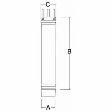 Seal Component, 16 1/2 Inch Length, Stainless Steel, Stainless Steel, Stainless Steel