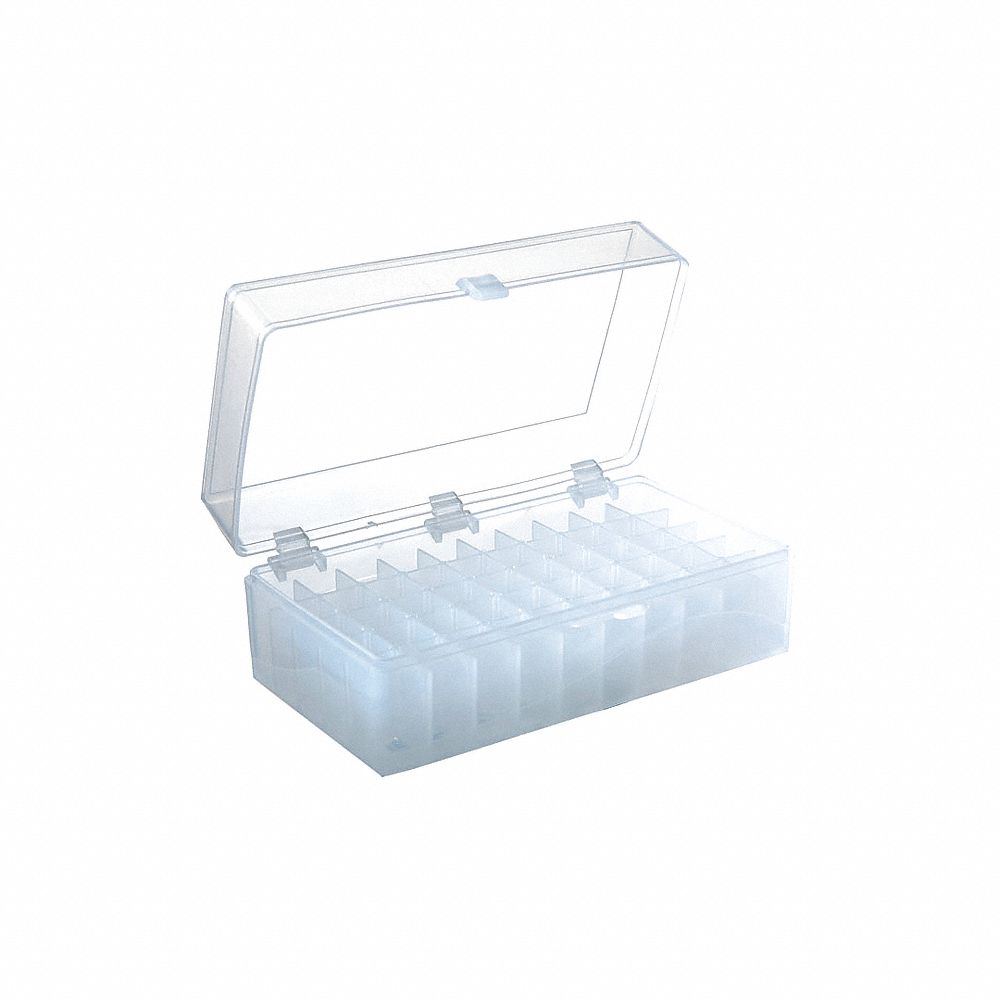 Rectangular Storage Box, Holds Tubes, Vials